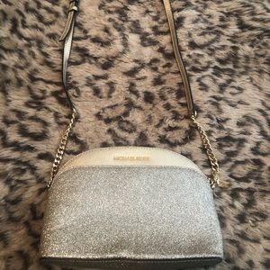 Michael Kors Authentic Gold Glitter Crossbody